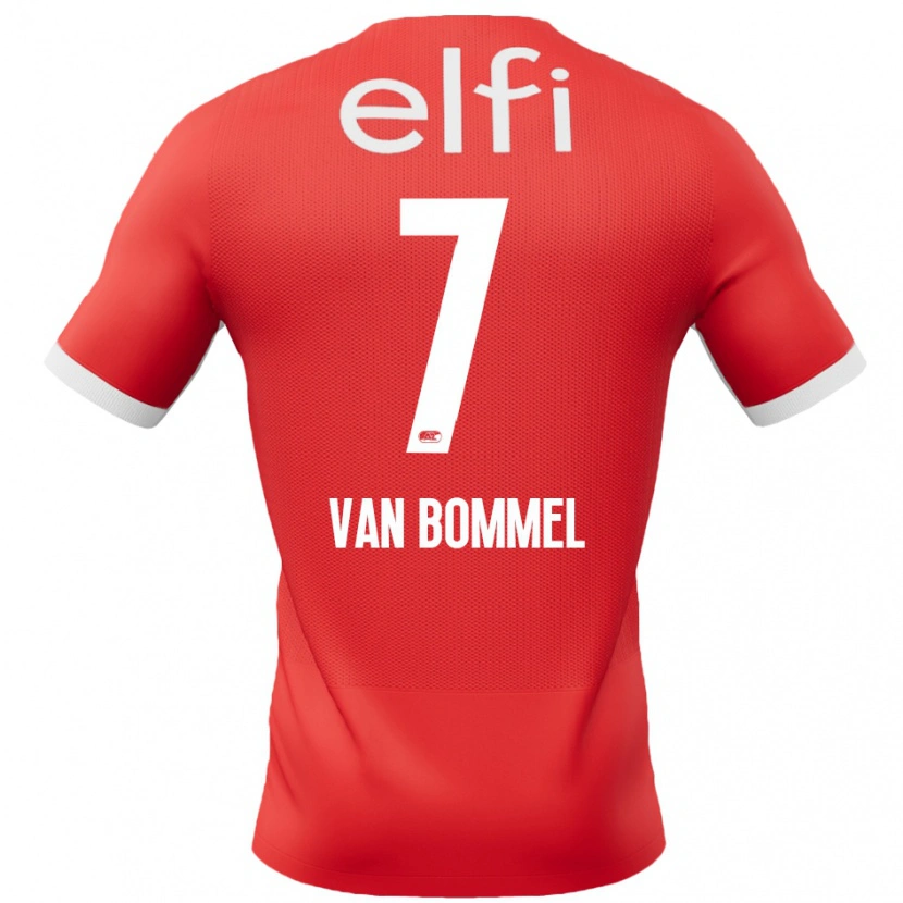 Danxen Homme Maillot Ruben Van Bommel #7 Rouge Blanc Tenues Domicile 2024/25 T-Shirt