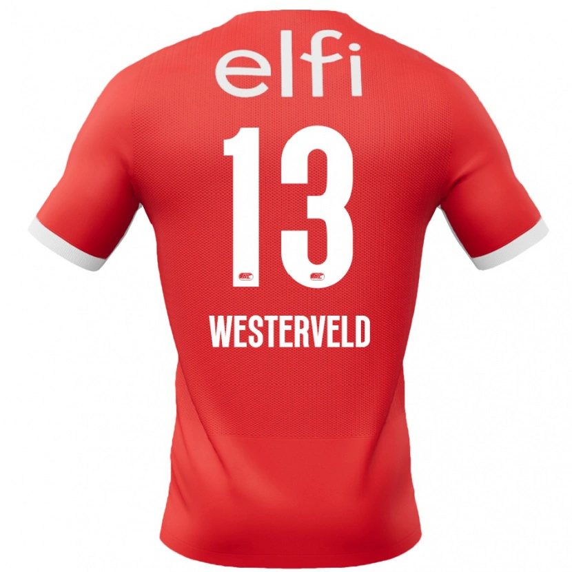 Danxen Homme Maillot Sem Westerveld #13 Rouge Blanc Tenues Domicile 2024/25 T-Shirt