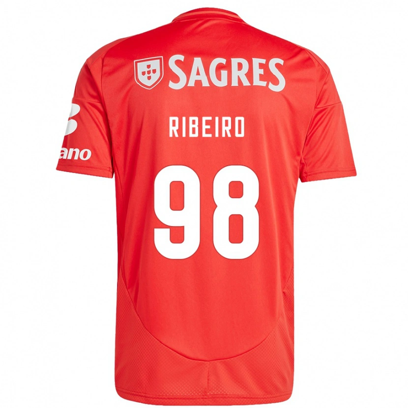 Danxen Homme Maillot Ricardo Ribeiro #98 Rouge Blanc Tenues Domicile 2024/25 T-Shirt