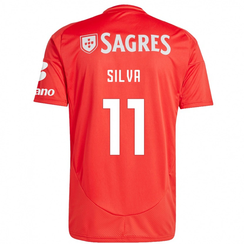 Danxen Homme Maillot Jéssica Silva #11 Rouge Blanc Tenues Domicile 2024/25 T-Shirt