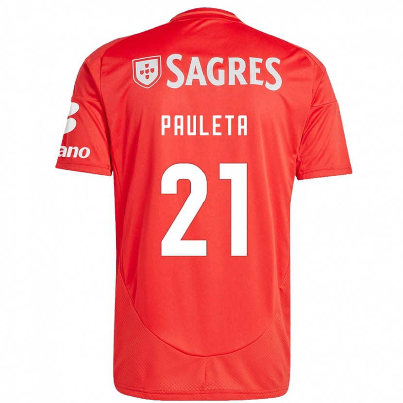 Danxen Homme Maillot Pauleta #21 Rouge Blanc Tenues Domicile 2024/25 T-Shirt