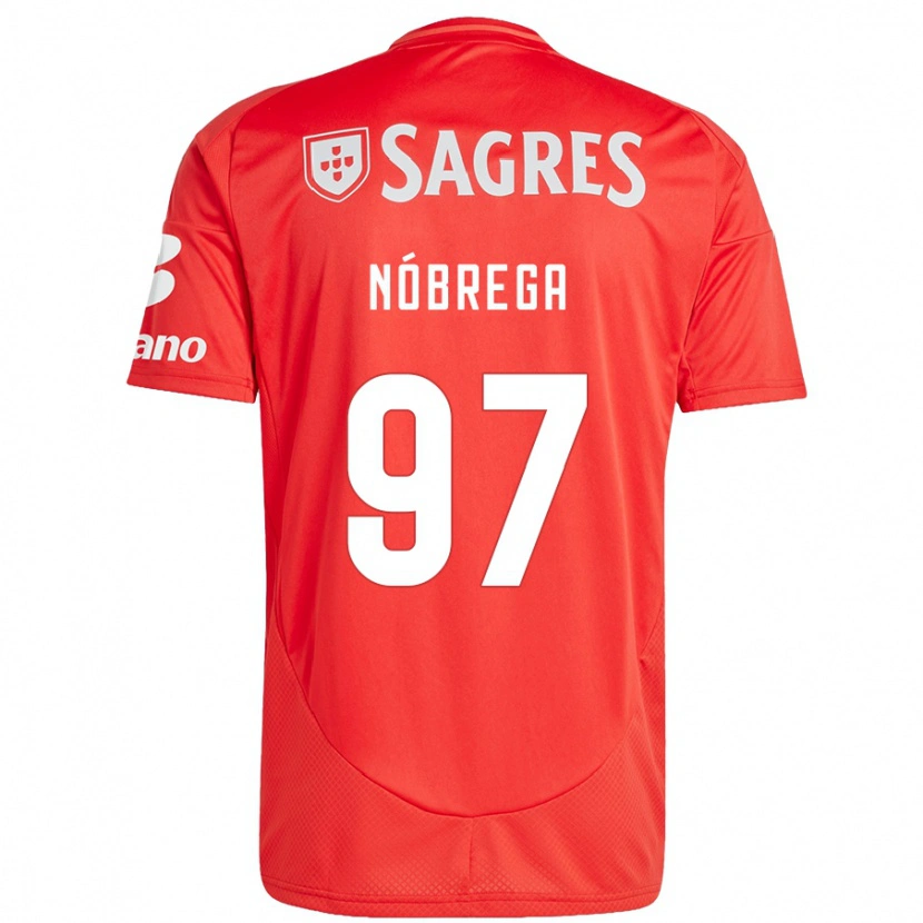 Danxen Homme Maillot Ricardo Nóbrega #97 Rouge Blanc Tenues Domicile 2024/25 T-Shirt