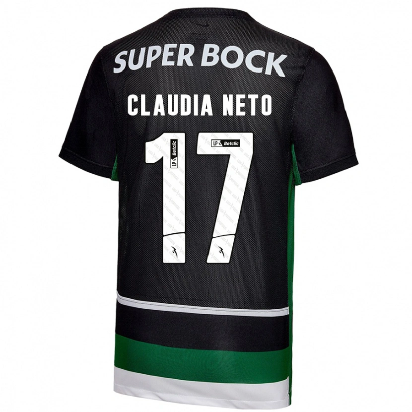 Danxen Homme Maillot Cláudia Teresa Pires Neto #17 Noir Blanc Vert Tenues Domicile 2024/25 T-Shirt