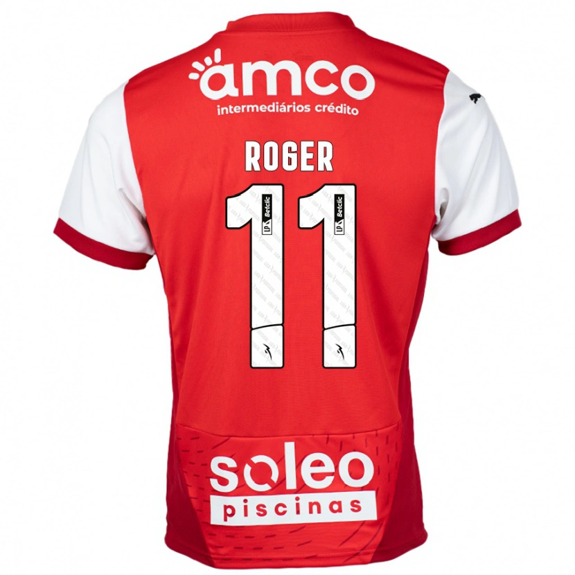 Danxen Homme Maillot Roger #11 Rouge Blanc Tenues Domicile 2024/25 T-Shirt