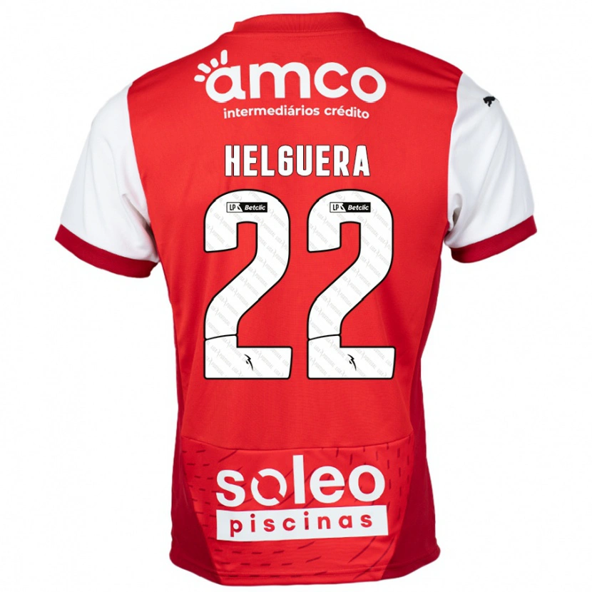 Danxen Homme Maillot Thiago Helguera #22 Rouge Blanc Tenues Domicile 2024/25 T-Shirt