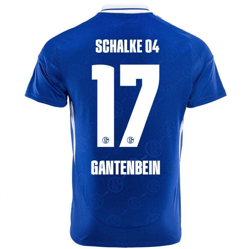 Danxen Homme Maillot Adrian Gantenbein #17 Bleu Royal Tenues Domicile 2024/25 T-Shirt