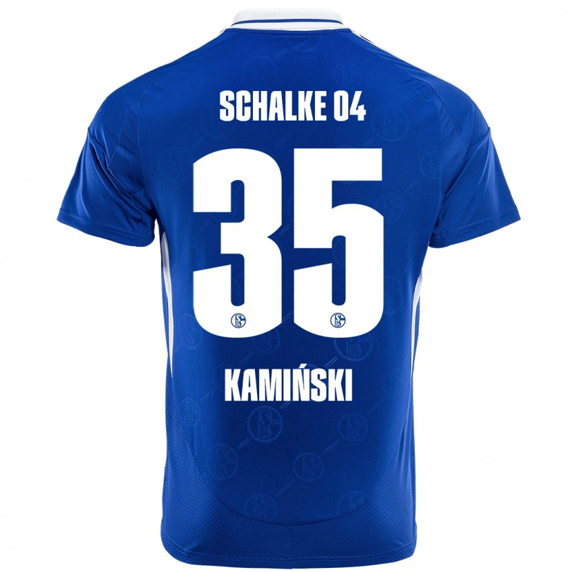 Danxen Homme Maillot Marcin Kaminski #35 Bleu Royal Tenues Domicile 2024/25 T-Shirt