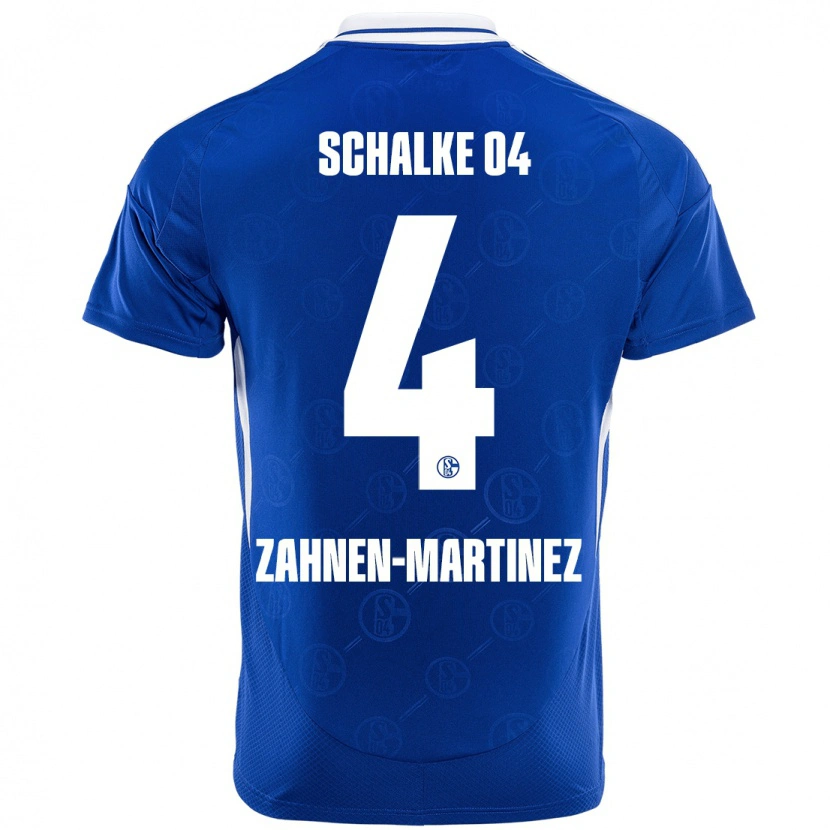 Danxen Homme Maillot Pablo Zahnen-Martinez #4 Bleu Royal Tenues Domicile 2024/25 T-Shirt