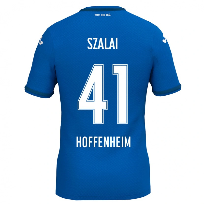 Danxen Homme Maillot Attila Szalai #41 Bleu Royal Tenues Domicile 2024/25 T-Shirt