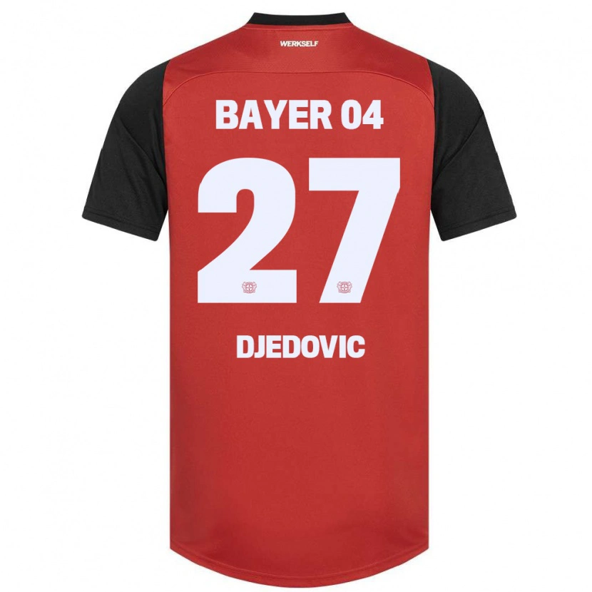 Danxen Homme Maillot Seldin Djedovic #27 Rouge Noir Tenues Domicile 2024/25 T-Shirt