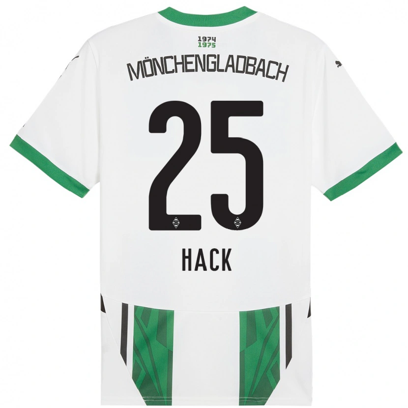 Danxen Homme Maillot Robin Hack #25 Blanc Vert Tenues Domicile 2024/25 T-Shirt