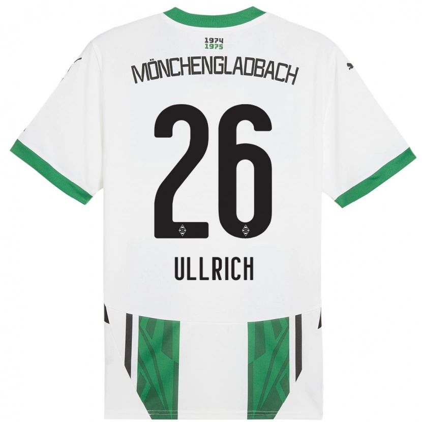 Danxen Homme Maillot Lukas Ullrich #26 Blanc Vert Tenues Domicile 2024/25 T-Shirt