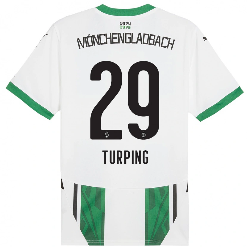 Danxen Homme Maillot Selim Turping #29 Blanc Vert Tenues Domicile 2024/25 T-Shirt