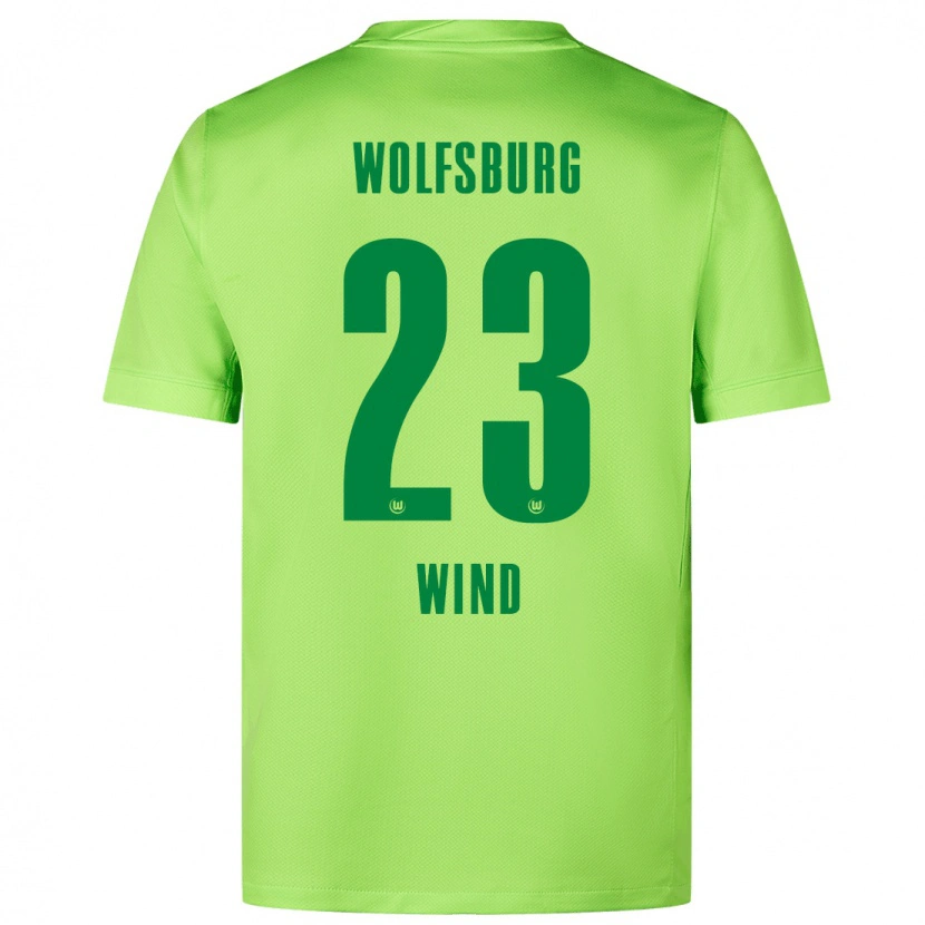 Danxen Homme Maillot Jonas Wind #23 Vert Fluo Tenues Domicile 2024/25 T-Shirt