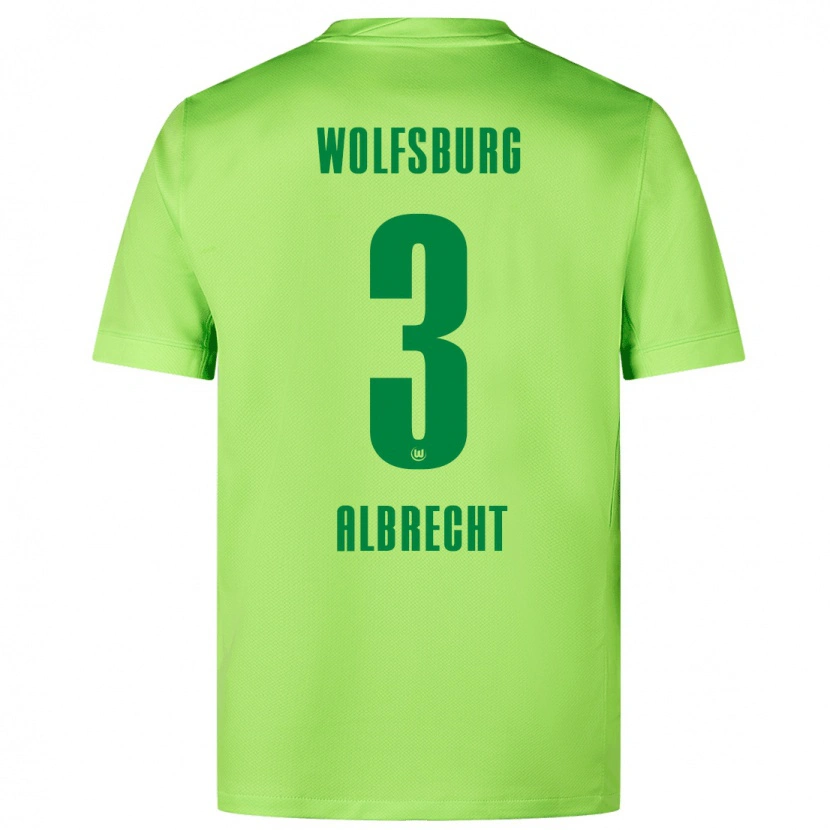 Danxen Homme Maillot Ben Albrecht #3 Vert Fluo Tenues Domicile 2024/25 T-Shirt