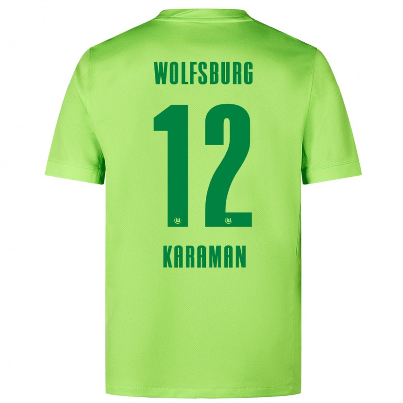 Danxen Homme Maillot Tarik Karaman #12 Vert Fluo Tenues Domicile 2024/25 T-Shirt