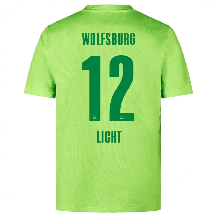 Danxen Homme Maillot Philipp Licht #12 Vert Fluo Tenues Domicile 2024/25 T-Shirt