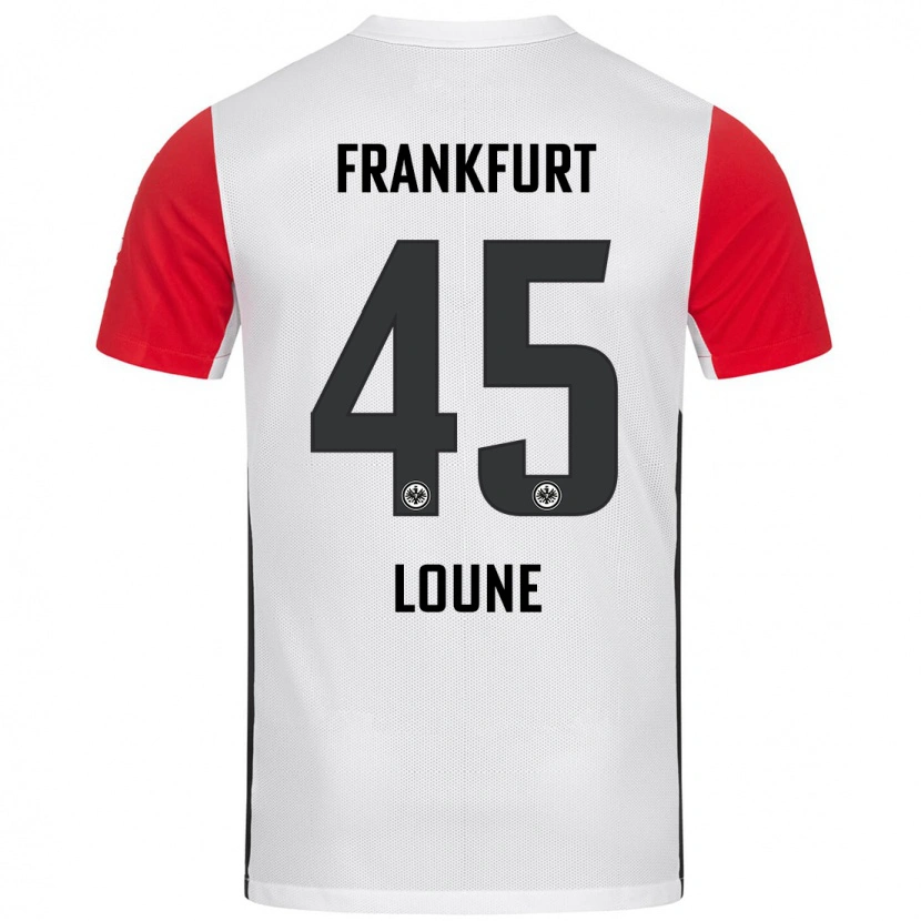 Danxen Homme Maillot Mehdi Loune #45 Blanc Rouge Tenues Domicile 2024/25 T-Shirt