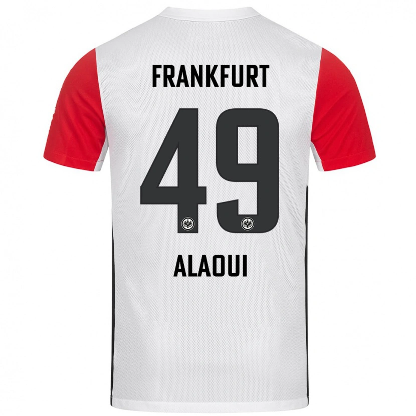 Danxen Homme Maillot Anas Alaoui #49 Blanc Rouge Tenues Domicile 2024/25 T-Shirt