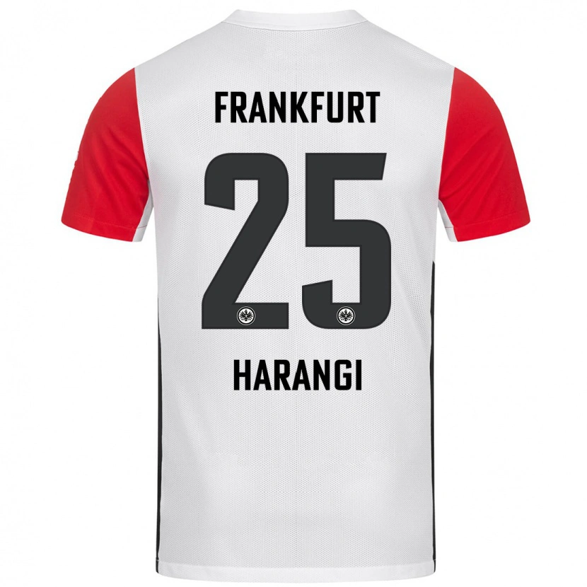 Danxen Homme Maillot Aiden Harangi #25 Blanc Rouge Tenues Domicile 2024/25 T-Shirt