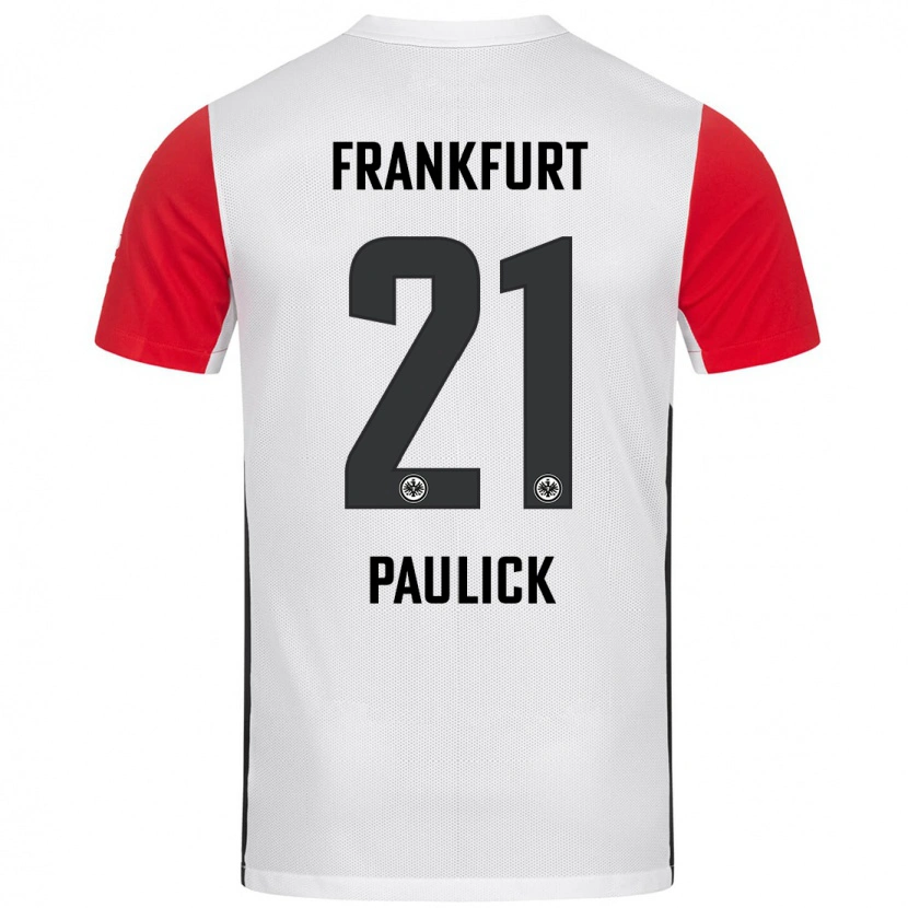 Danxen Homme Maillot Lea Paulick #21 Blanc Rouge Tenues Domicile 2024/25 T-Shirt