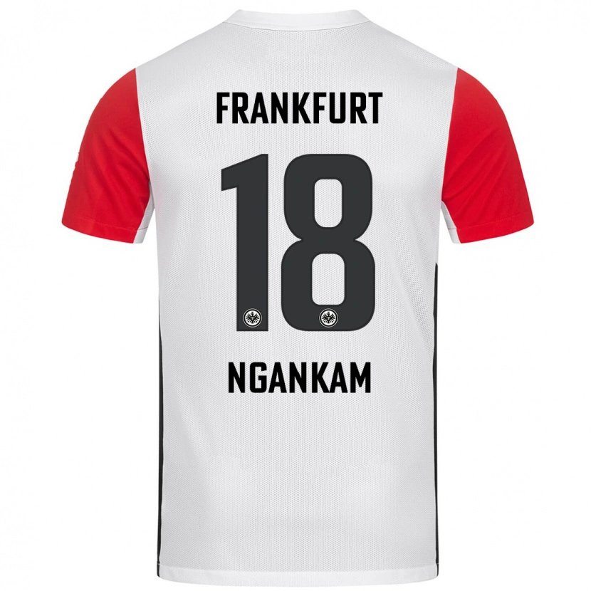 Danxen Homme Maillot Jessic Ngankam #18 Blanc Rouge Tenues Domicile 2024/25 T-Shirt