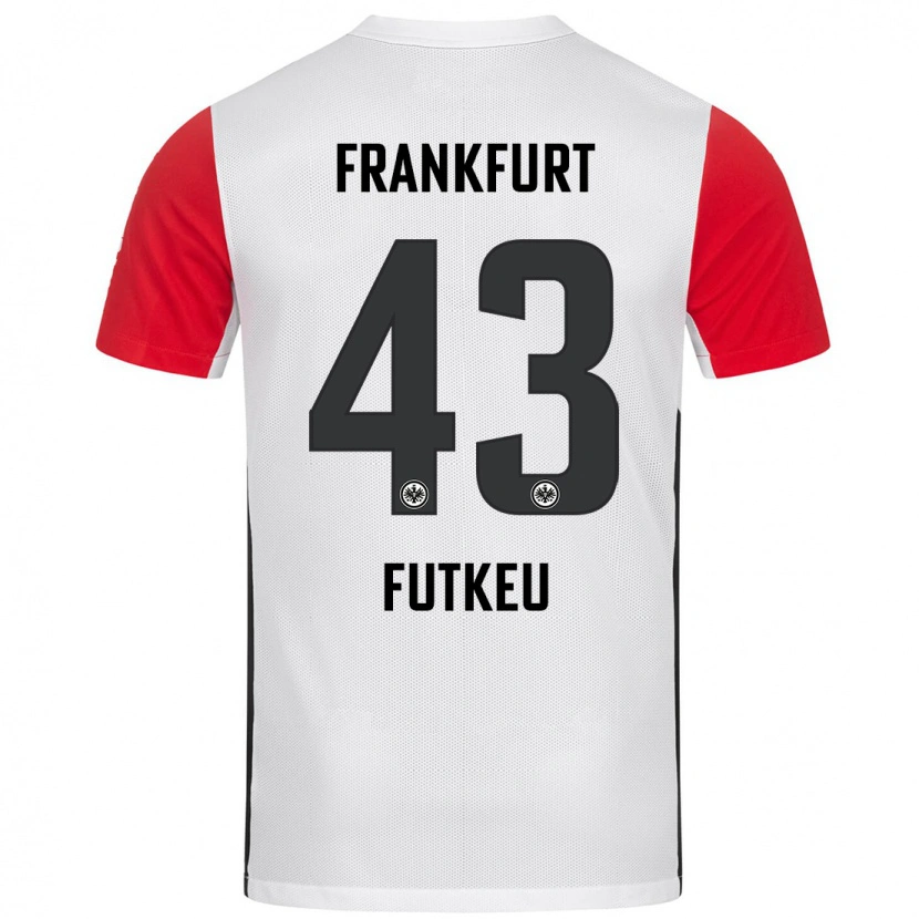 Danxen Homme Maillot Noel Futkeu #43 Blanc Rouge Tenues Domicile 2024/25 T-Shirt