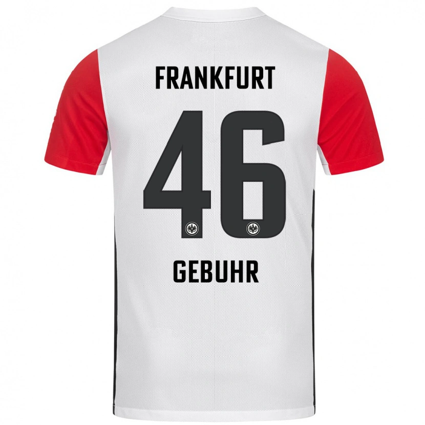 Danxen Homme Maillot Dario Gebuhr #46 Blanc Rouge Tenues Domicile 2024/25 T-Shirt