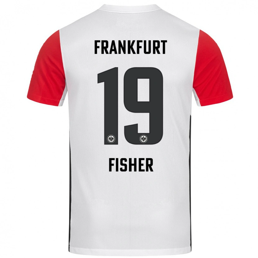 Danxen Homme Maillot Ben-Luca Fisher #19 Blanc Rouge Tenues Domicile 2024/25 T-Shirt