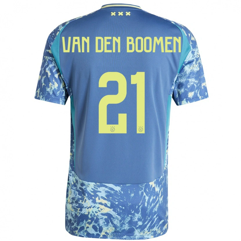 Danxen Homme Maillot Branco Van Den Boomen #21 Gris Bleu Jaune Tenues Extérieur 2024/25 T-Shirt