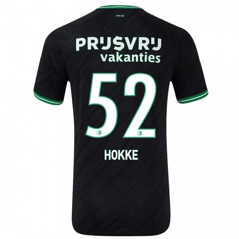 Danxen Homme Maillot Milan Hokke #52 Noir Vert Tenues Extérieur 2024/25 T-Shirt