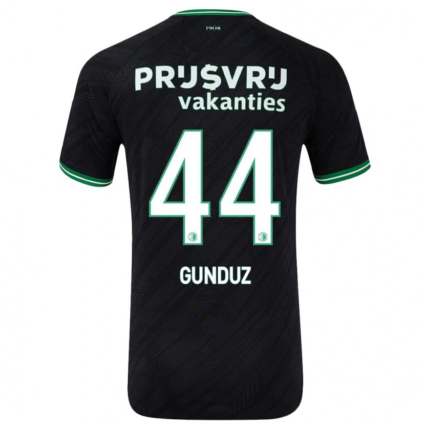 Danxen Homme Maillot Omer Gunduz #44 Noir Vert Tenues Extérieur 2024/25 T-Shirt