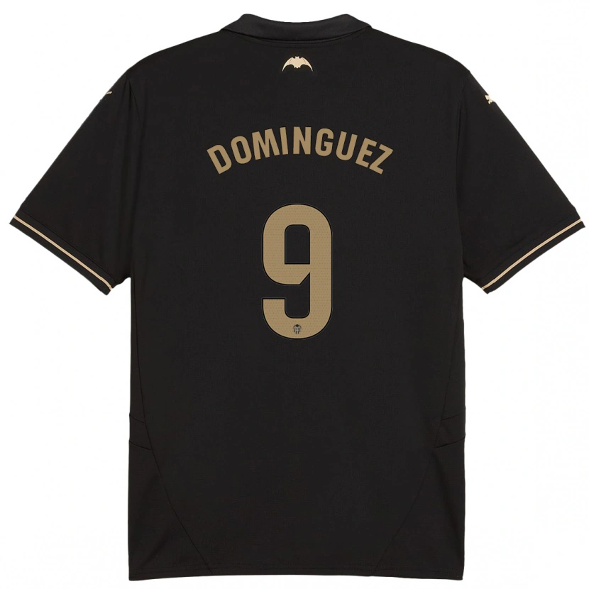 Danxen Homme Maillot Mario Dominguez #9 Noir Tenues Extérieur 2024/25 T-Shirt