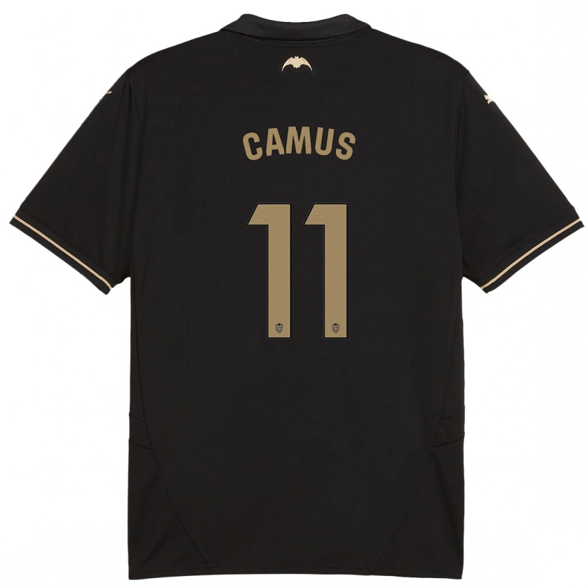 Danxen Homme Maillot Marco Camus #11 Noir Tenues Extérieur 2024/25 T-Shirt