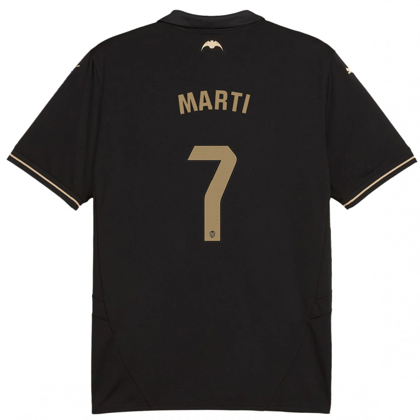 Danxen Homme Maillot Marina Martí #7 Noir Tenues Extérieur 2024/25 T-Shirt