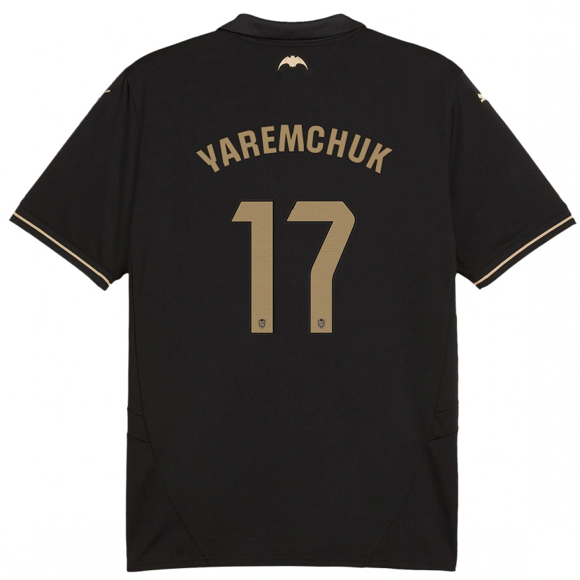 Danxen Homme Maillot Roman Yaremchuk #17 Noir Tenues Extérieur 2024/25 T-Shirt