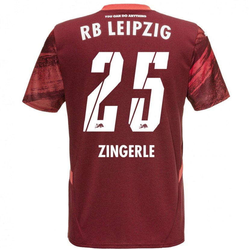 Danxen Homme Maillot Leopold Zingerle #25 Bordeaux Tenues Extérieur 2024/25 T-Shirt