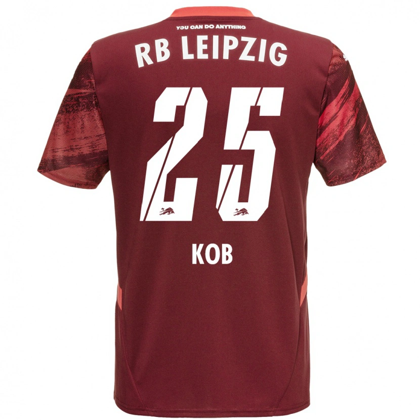 Danxen Homme Maillot Leon Koß #25 Bordeaux Tenues Extérieur 2024/25 T-Shirt