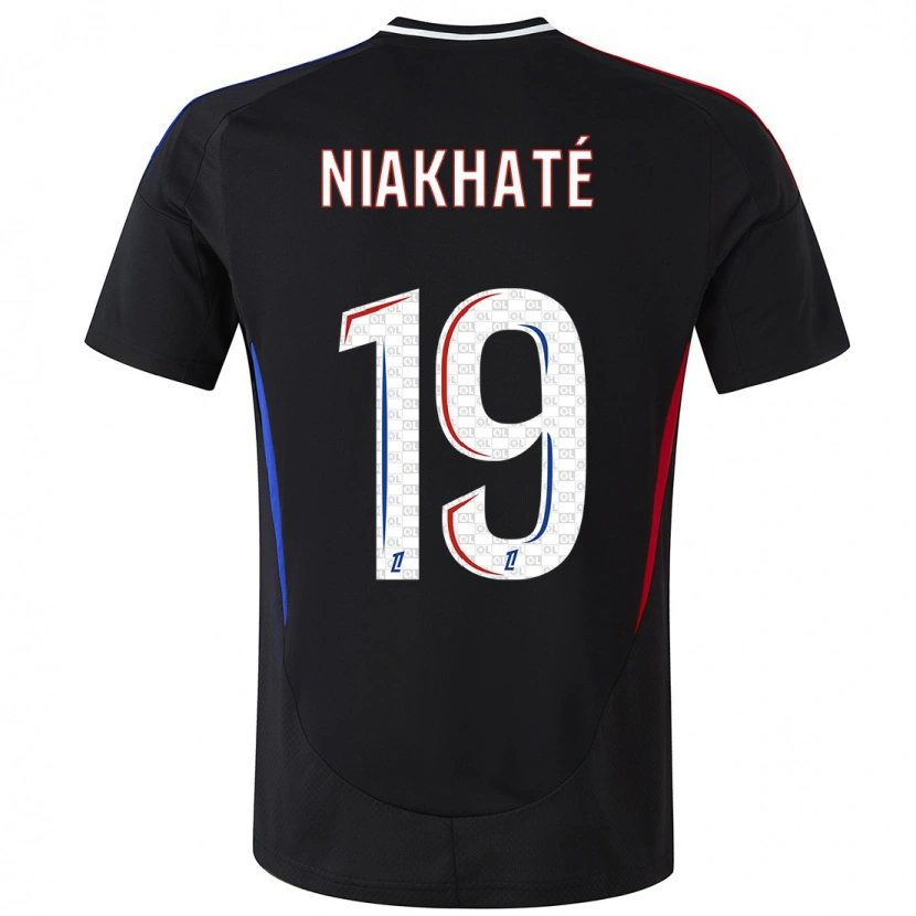 Danxen Homme Maillot Moussa Niakhaté #19 Noir Tenues Extérieur 2024/25 T-Shirt