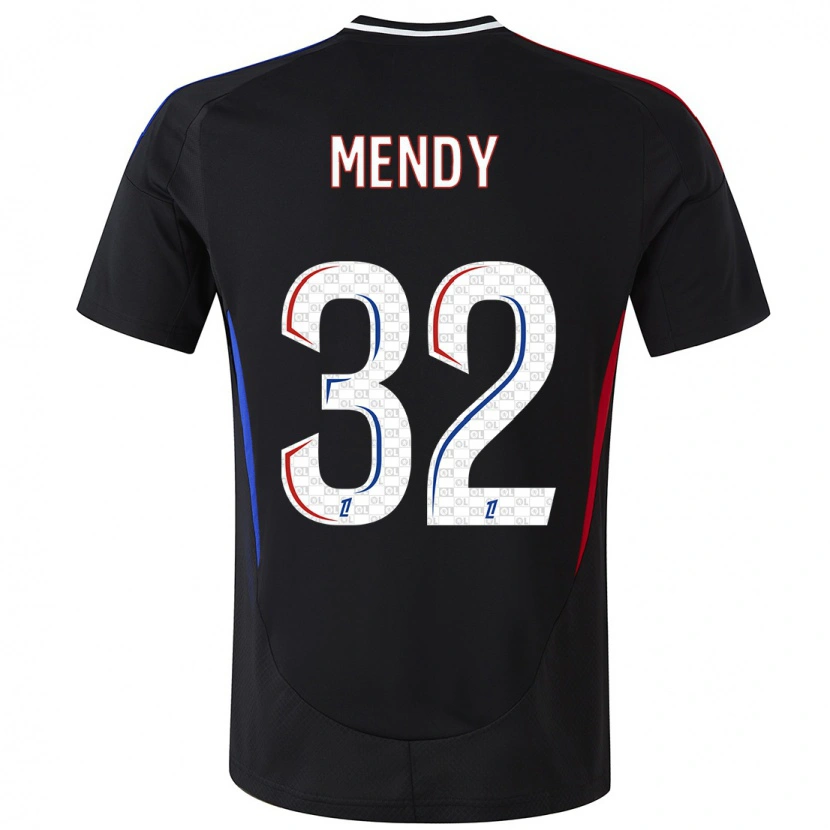 Danxen Homme Maillot Maeline Mendy #32 Noir Tenues Extérieur 2024/25 T-Shirt