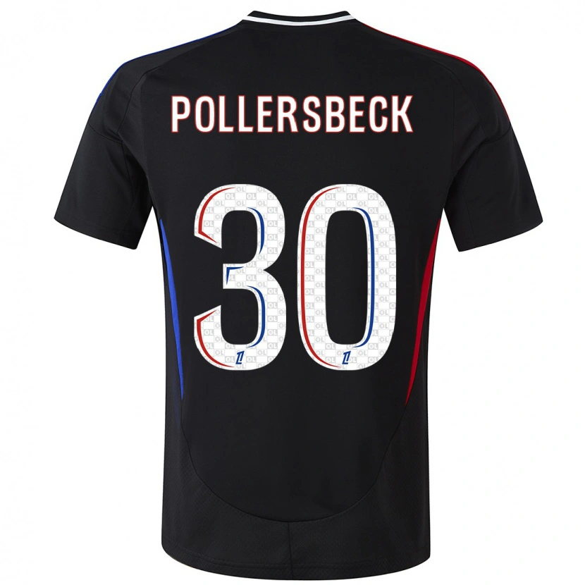 Danxen Homme Maillot Julian Pollersbeck #30 Noir Tenues Extérieur 2024/25 T-Shirt