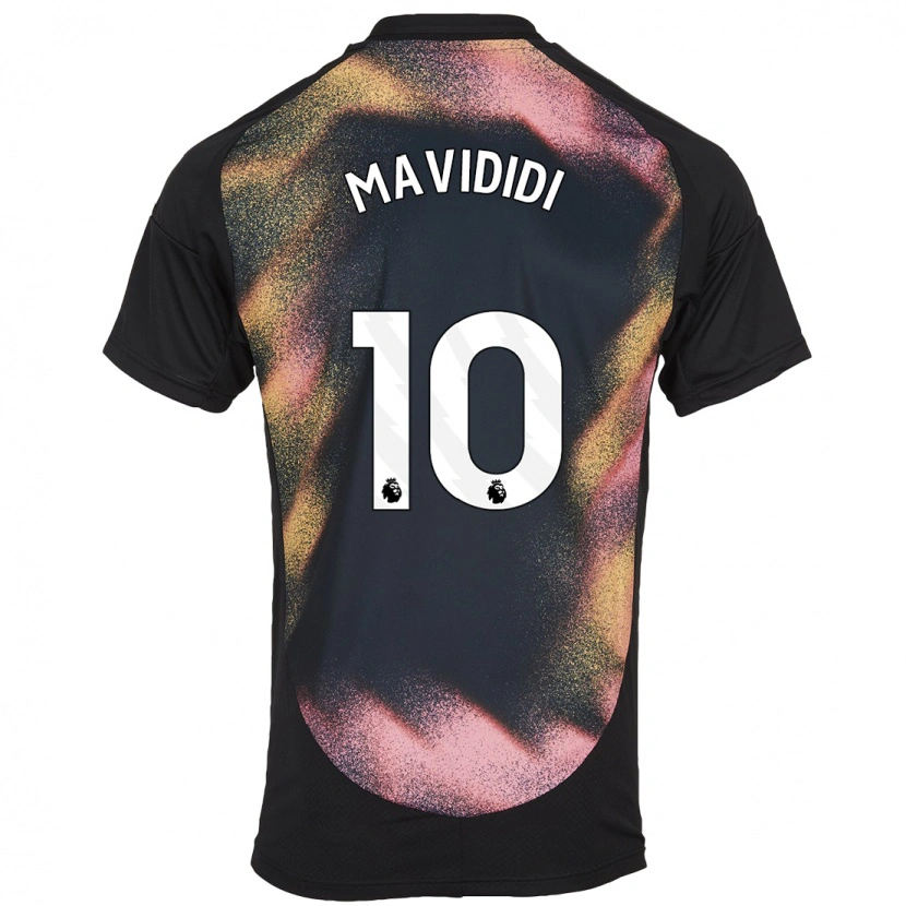 Danxen Homme Maillot Stephy Mavididi #10 Noir Blanc Tenues Extérieur 2024/25 T-Shirt