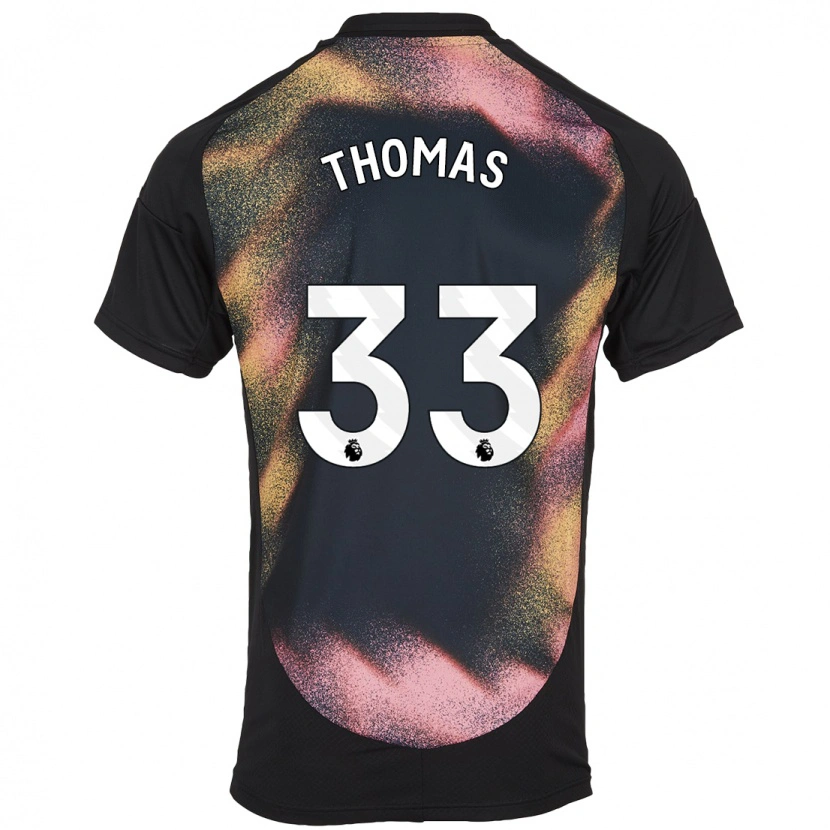 Danxen Homme Maillot Luke Thomas #33 Noir Blanc Tenues Extérieur 2024/25 T-Shirt