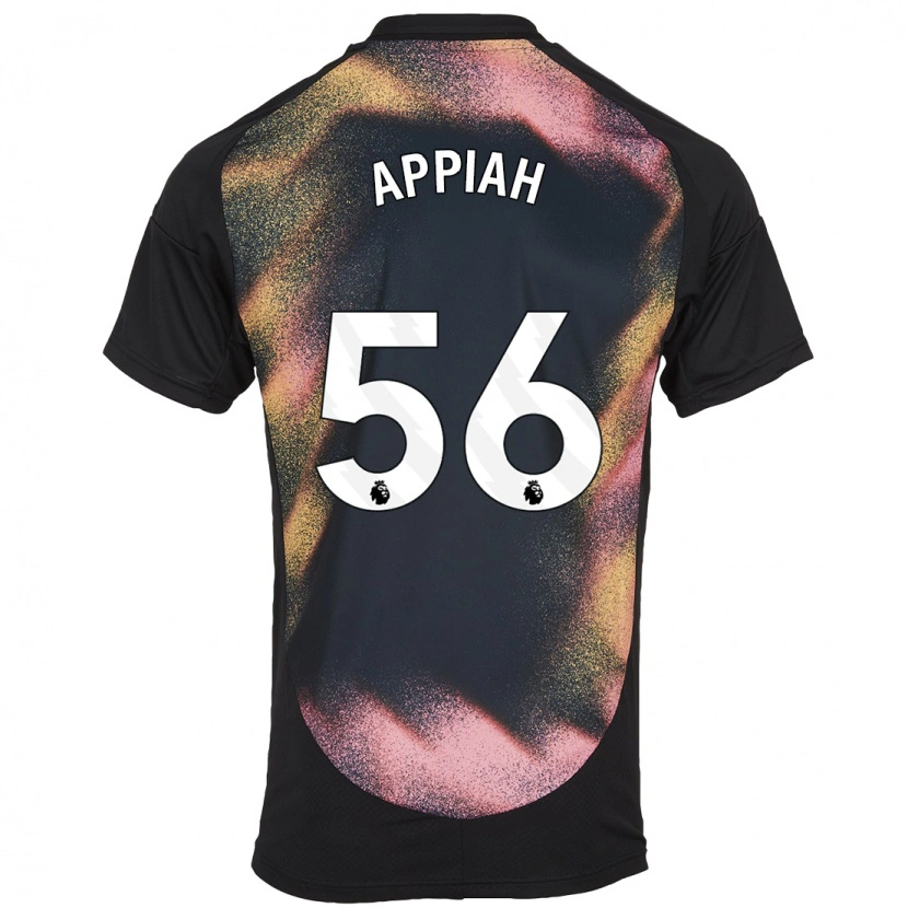 Danxen Homme Maillot Paul Appiah #56 Noir Blanc Tenues Extérieur 2024/25 T-Shirt