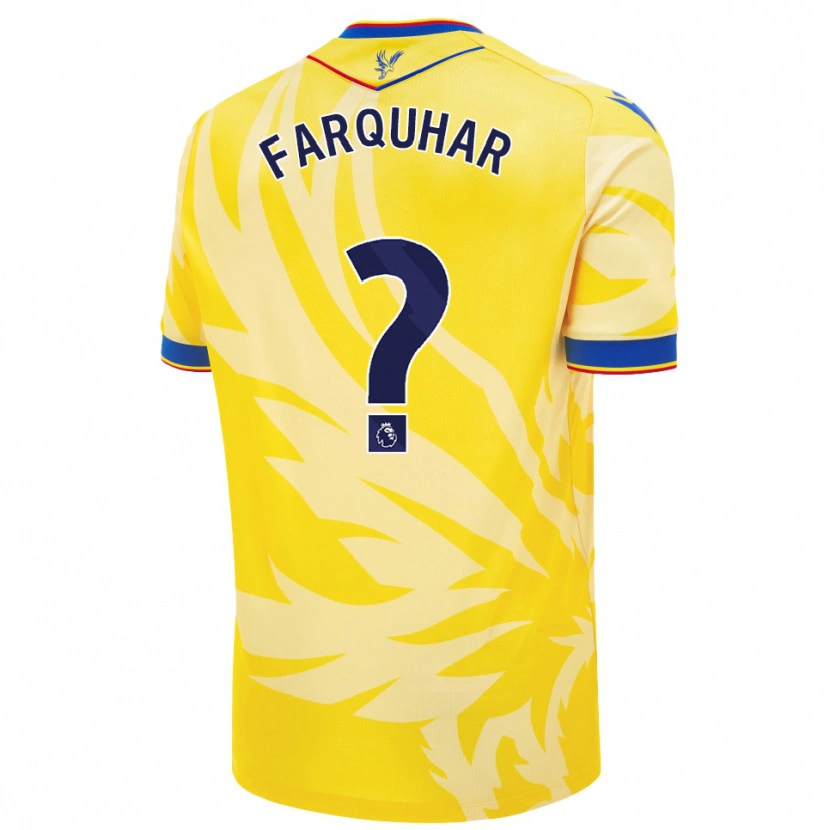 Danxen Homme Maillot Craig Farquhar #0 Jaune Tenues Extérieur 2024/25 T-Shirt