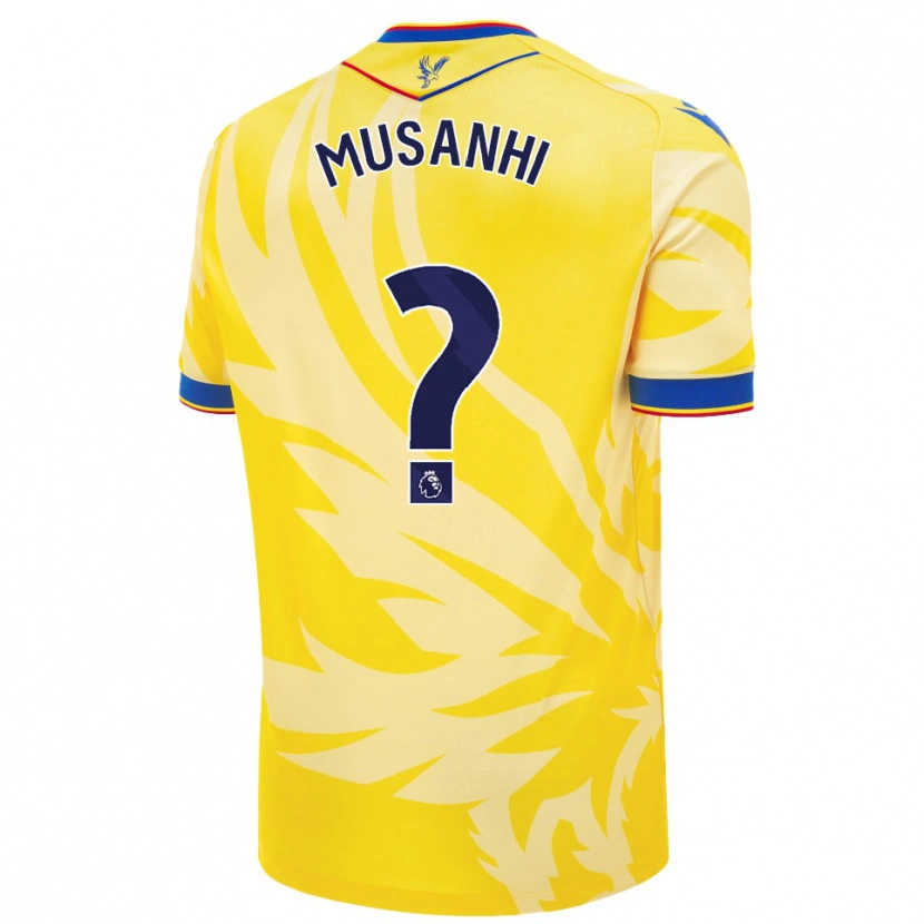 Danxen Homme Maillot Kurai Musanhi #0 Jaune Tenues Extérieur 2024/25 T-Shirt