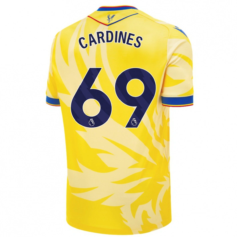 Danxen Homme Maillot Rio Cardines #69 Jaune Tenues Extérieur 2024/25 T-Shirt