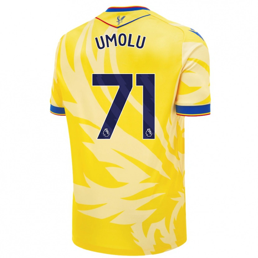 Danxen Homme Maillot Jemiah Umolu #71 Jaune Tenues Extérieur 2024/25 T-Shirt