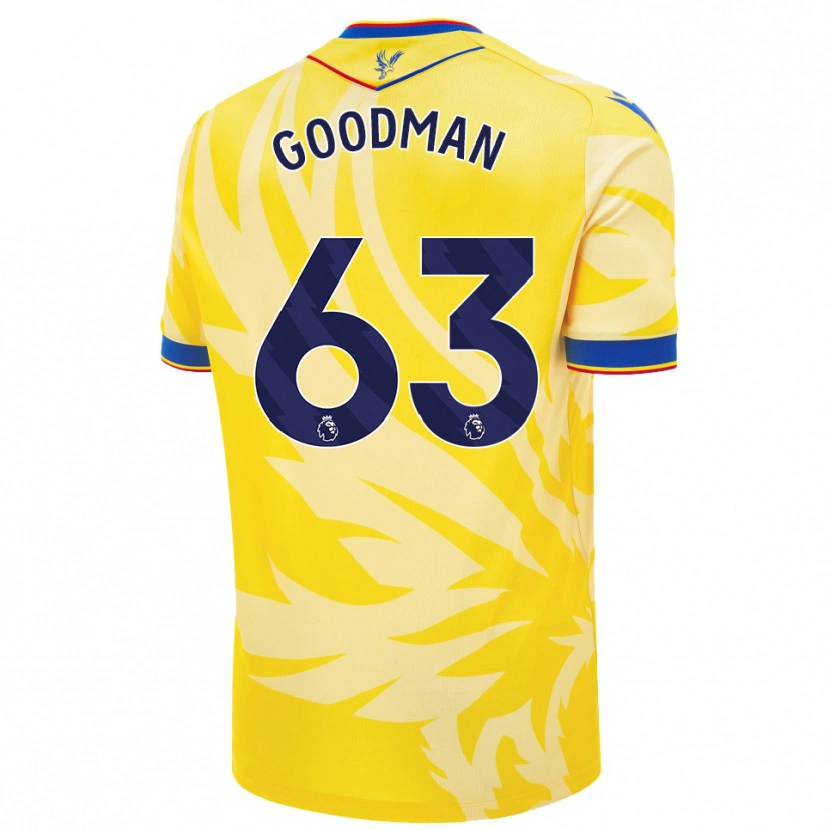 Danxen Homme Maillot Owen Goodman #63 Jaune Tenues Extérieur 2024/25 T-Shirt