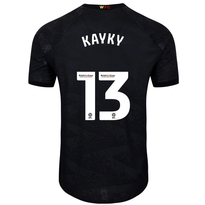 Danxen Homme Maillot Kayky Almeida #13 Noir Blanc Tenues Extérieur 2024/25 T-Shirt